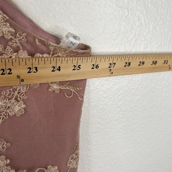 Azazie Dress Bridesmaid Mother Of The Bride Sleeveless Dusty Rose Sz A30 NWT - Picture 14 of 16